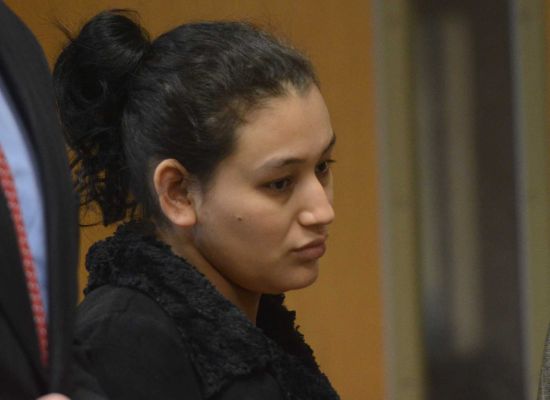 Santos Elena Ruiz Solano, 26, of Central Islip, at Suffolk County Court in Riverhead on March 5, 2014, where she was indicted on a charge of murder in the death of her newborn baby. Photo Credit: James Carbone