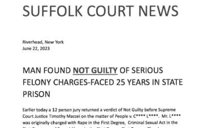 MAN FOUND NOT GUILTY OF SERIOUS FELONY CHARGES-FACED 25 YEARS IN STATE PRISON