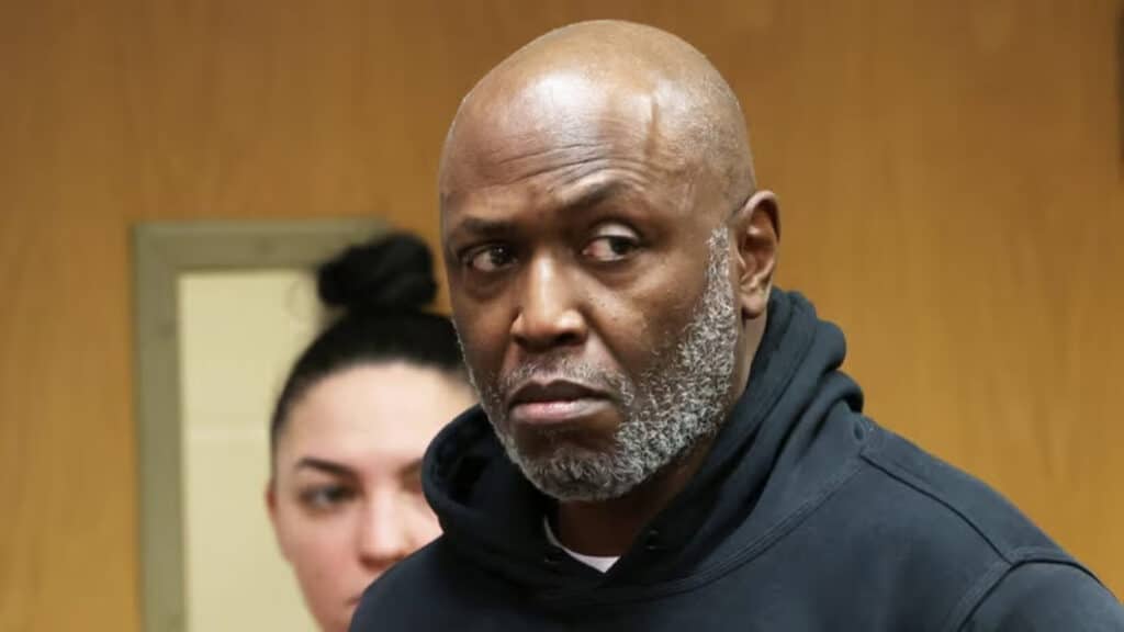 Ralph Knowles appears in a courtroom in Suffolk County Court in Riverhead in February. Credit: Newsday/James Carbone