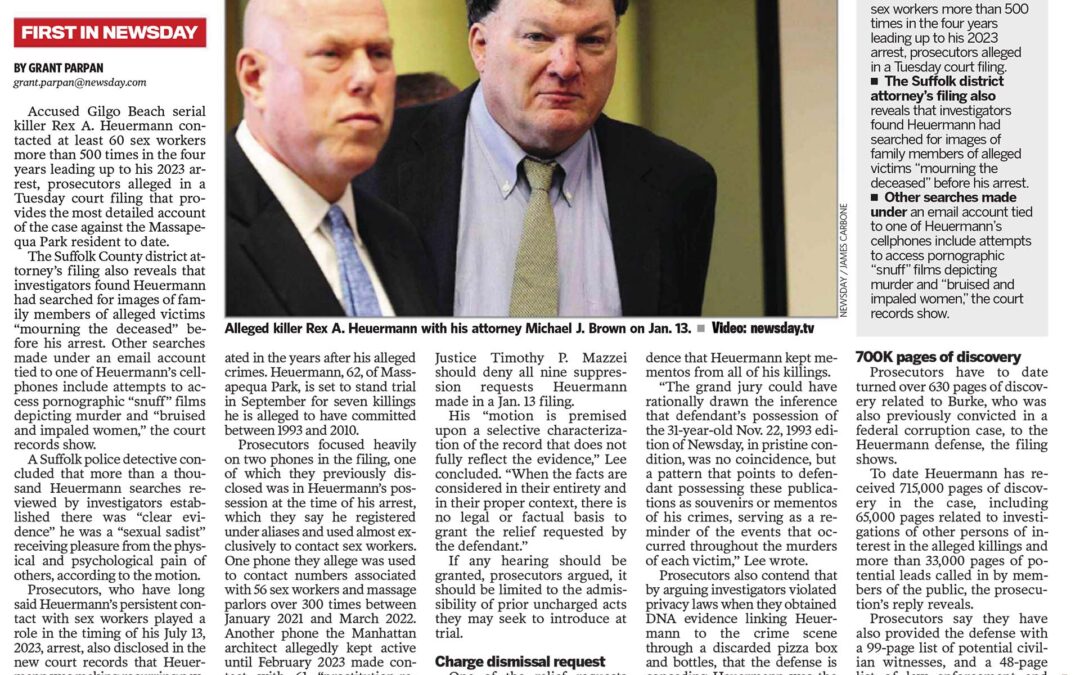 DA says alleged Gilgo killer has ties to sex workers