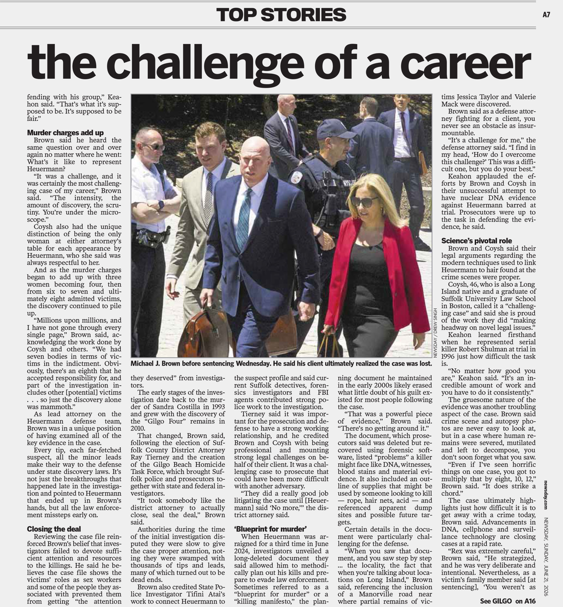 The Serial<br />
Killer’s Lawyer<br />
Michael J.Brown discusses his client,<br />
the evidence and the path to a plea page 3